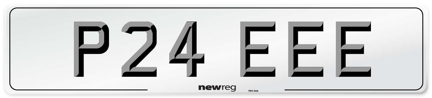 P24 EEE Number Plate from New Reg